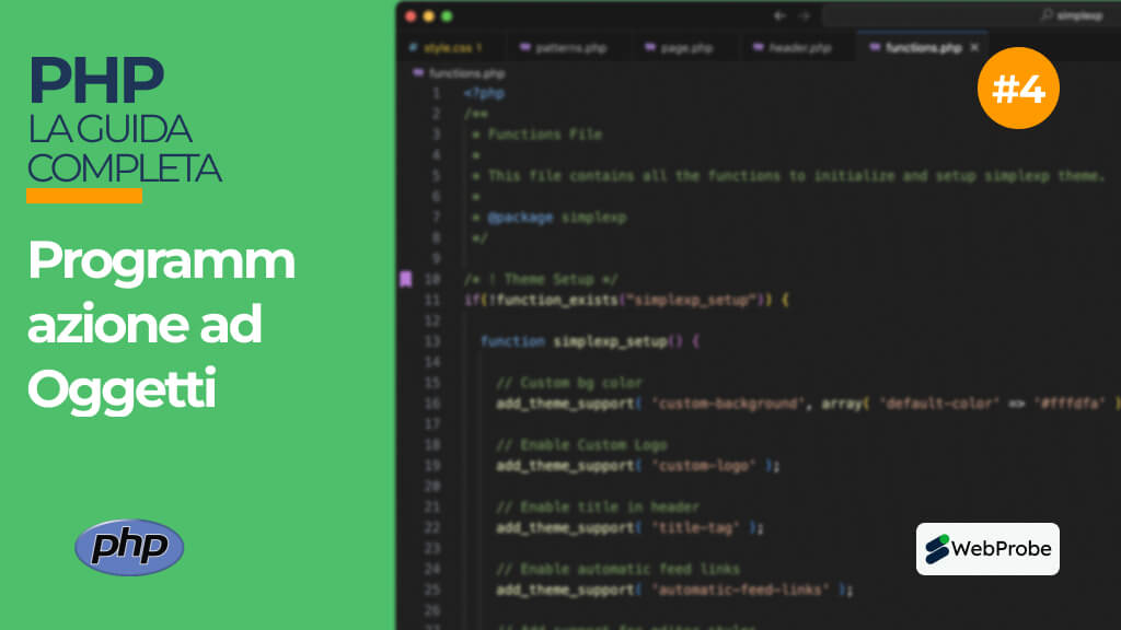 PHP: 4 Guida alla Programmazione ad Oggetti (OOP)